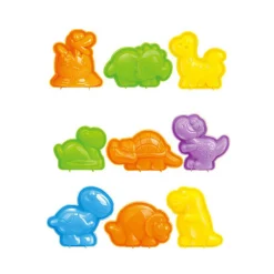 Kleiset met 2 Dinovormen en Tool - 3 Kleuren Klei