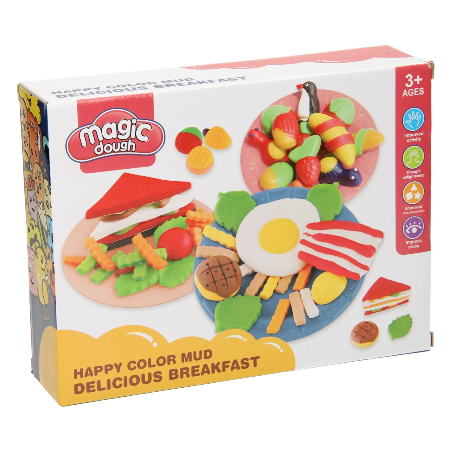 Kleiset Ontbijt - 5 Kleuren Klei