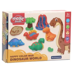 Kleisetje Dino's - 4 Kleuren Klei