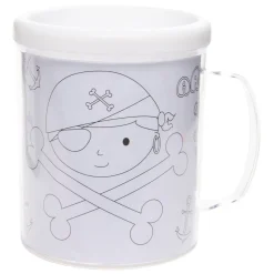 Kleur je eigen Beker Piraat