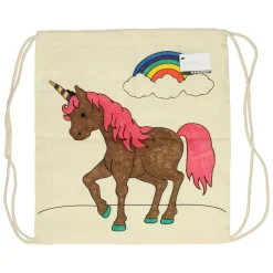 Kleur je eigen Katoenen Gymtas Eenhoorn
