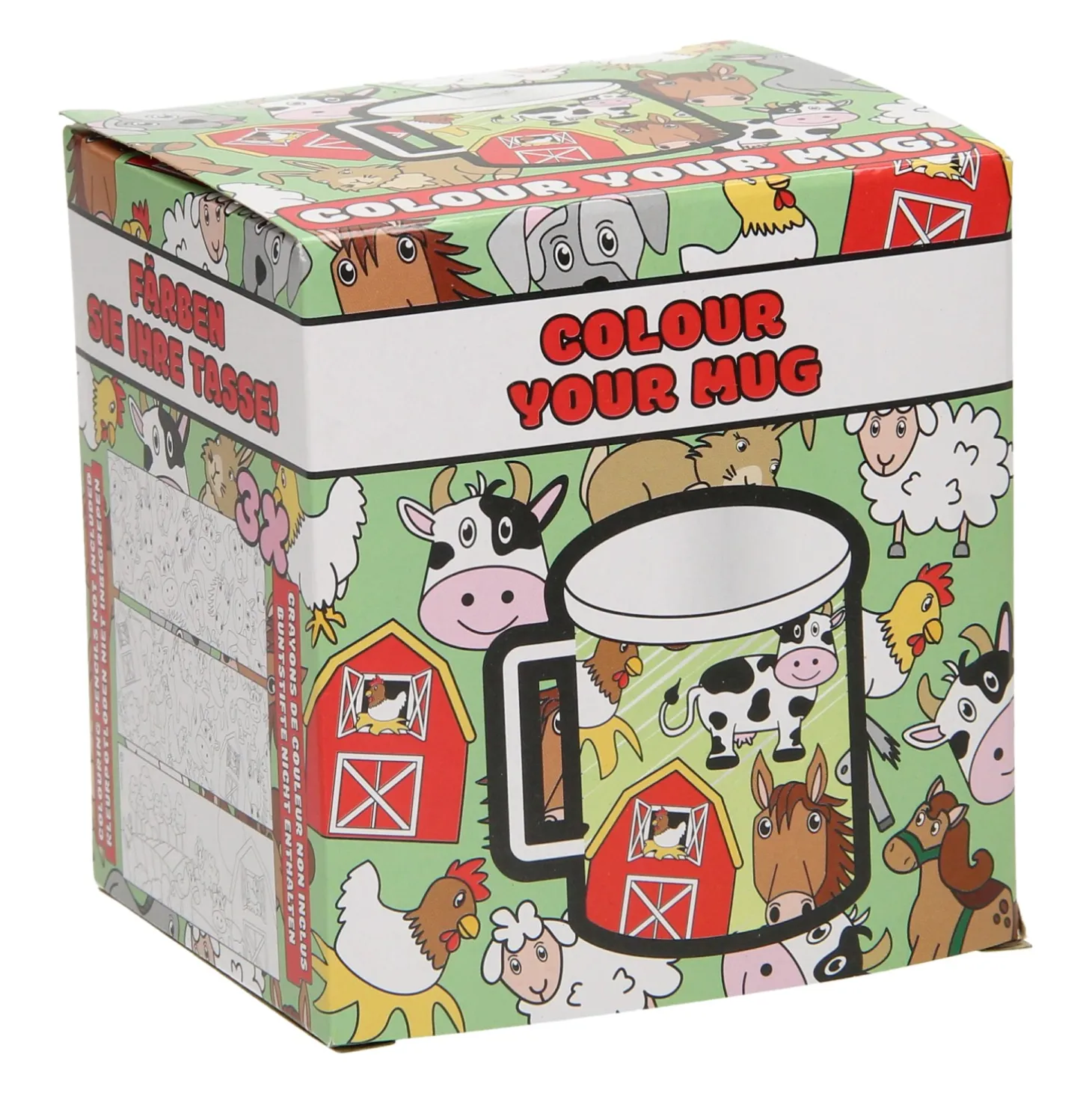 Kleur je eigen Mok Boerderij Dieren