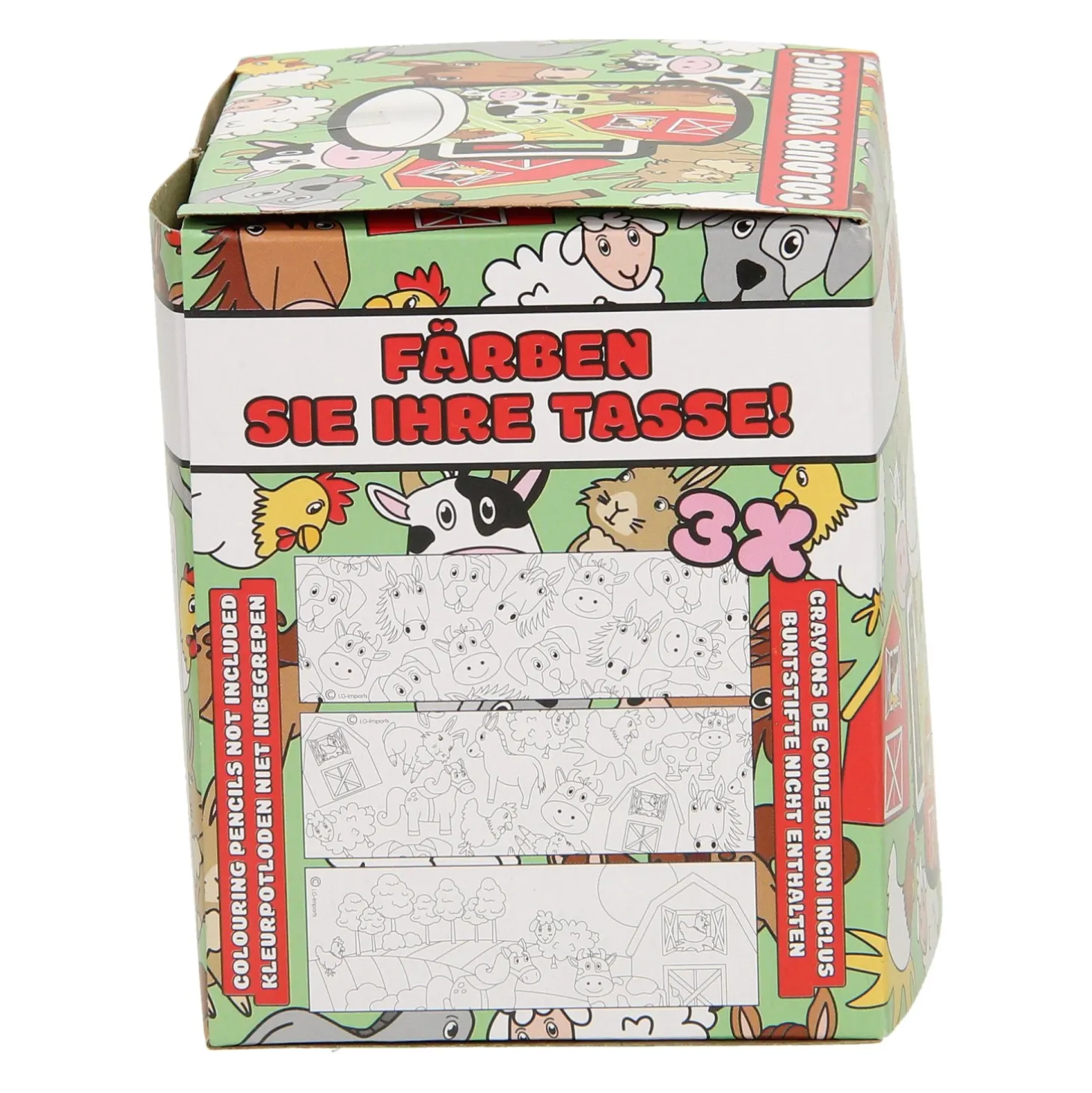 Kleur je eigen Mok Boerderij Dieren