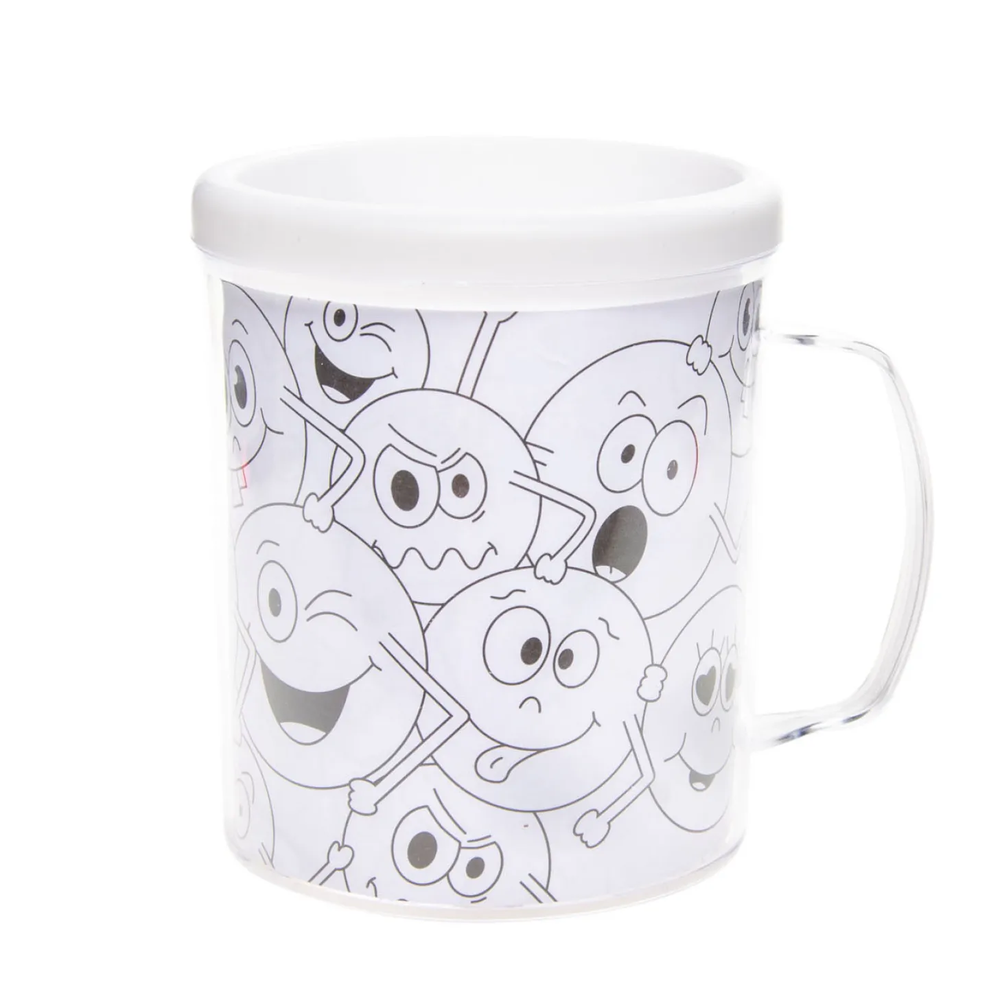 Kleur je eigen Mok Lachgezicht