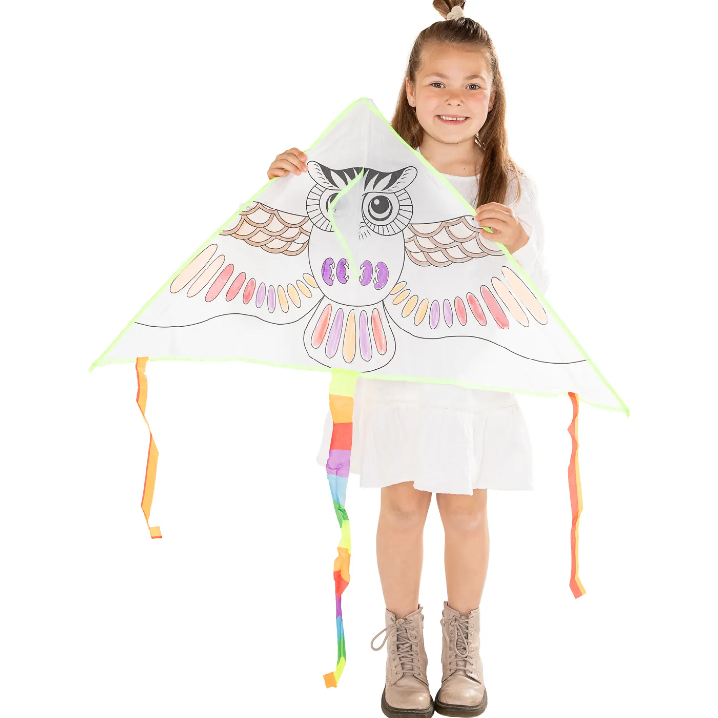 Kleur je eigen Vlieger - Uil