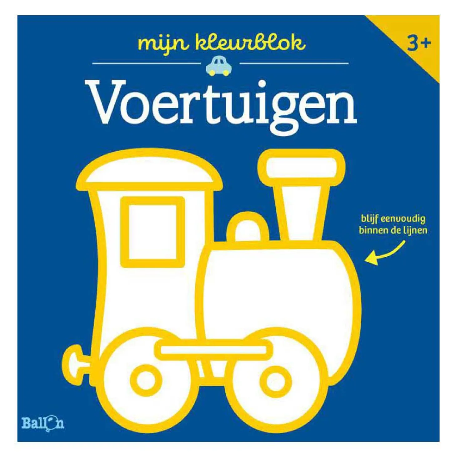 Kleurblok Junior - Voertuigen Dikke Lijnen 3+