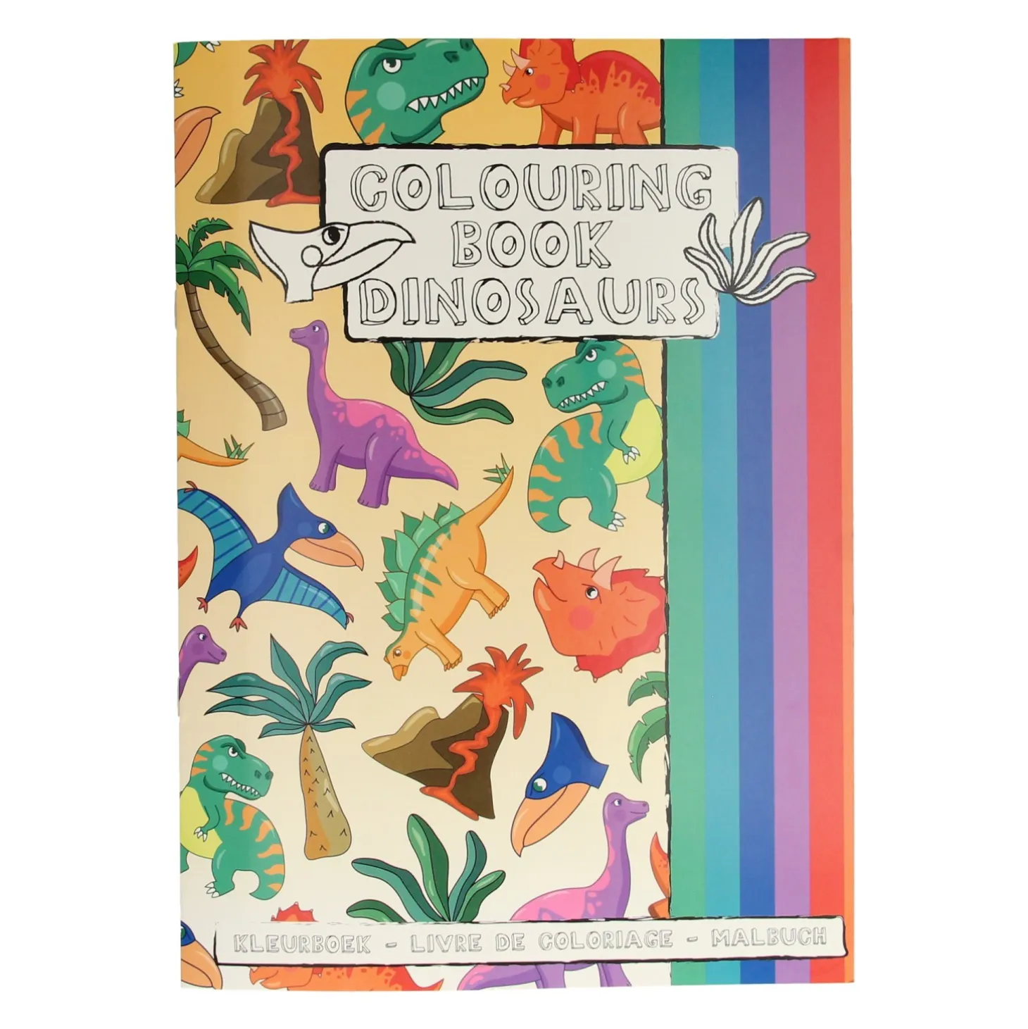 Kleurboek met Stickervel Dinosaurus