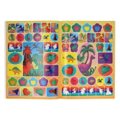 Kleurboek met Stickervel Dinosaurus