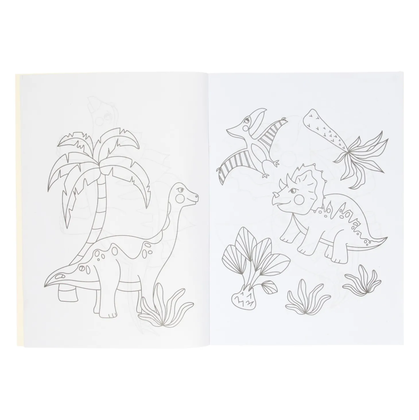 Kleurboek met Stickervel Dinosaurus