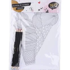 Kleuren op Nummer, 5 Vellen & potloden