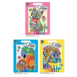 Kleuren op Nummer Dier met 8 Kleurpotloden