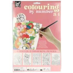 Kleuren op Nummer met 5 Kleurpotloden