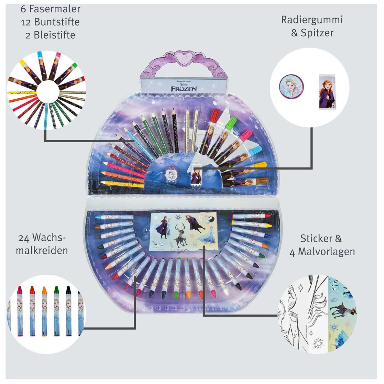 Kleurkoffer Disney Frozen, 51dlg