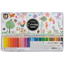 Kleurpotloden in Tinnenbox, 36st.