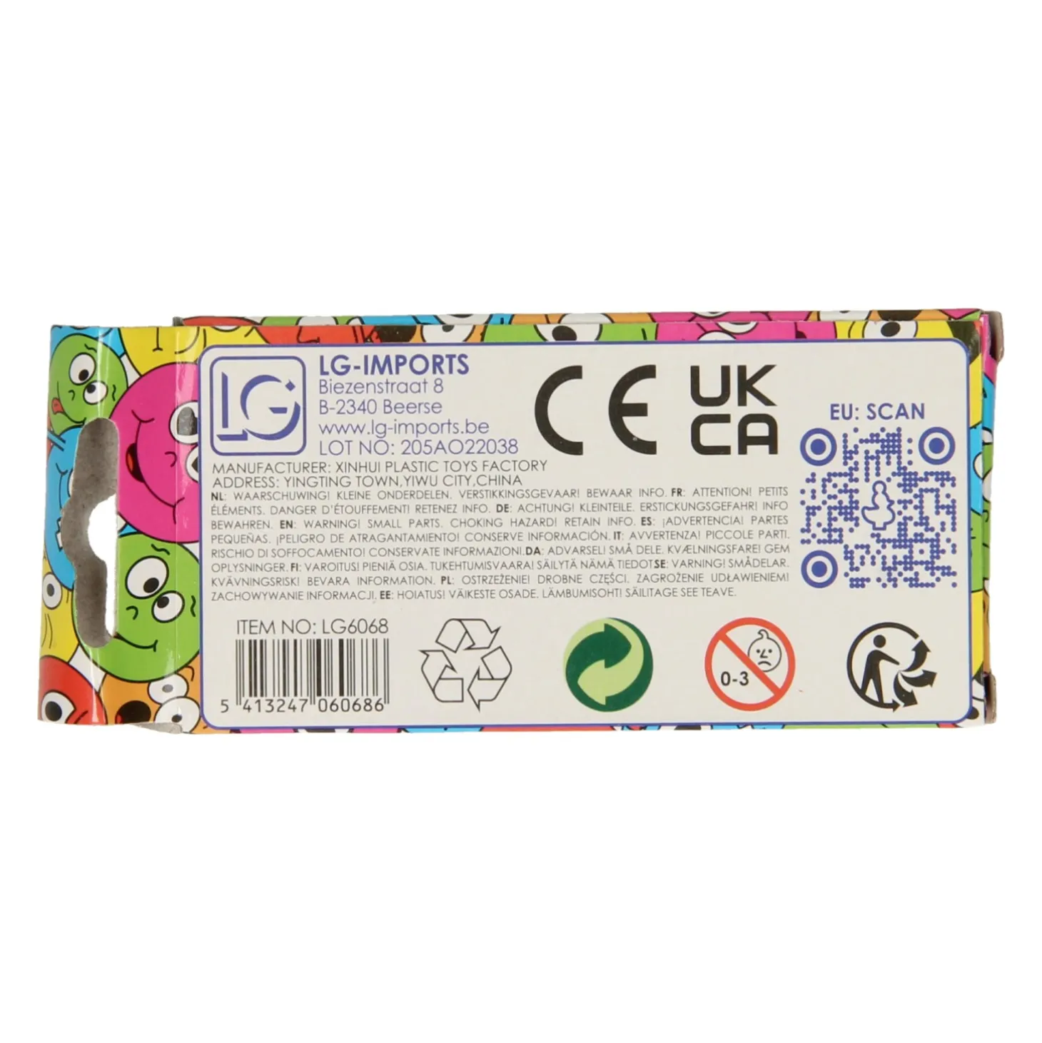 Kleurpotloden Lachgezicht, 6st.