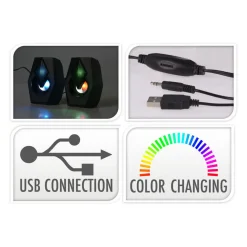 Kleurveranderende Gaming Speakerset, 2dlg.