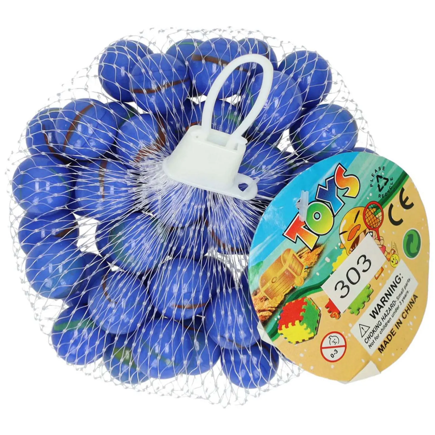 Knikkers Blauw, 50st.