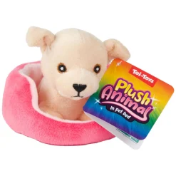 Knuffel Pluche Hond in Mand - 11cm