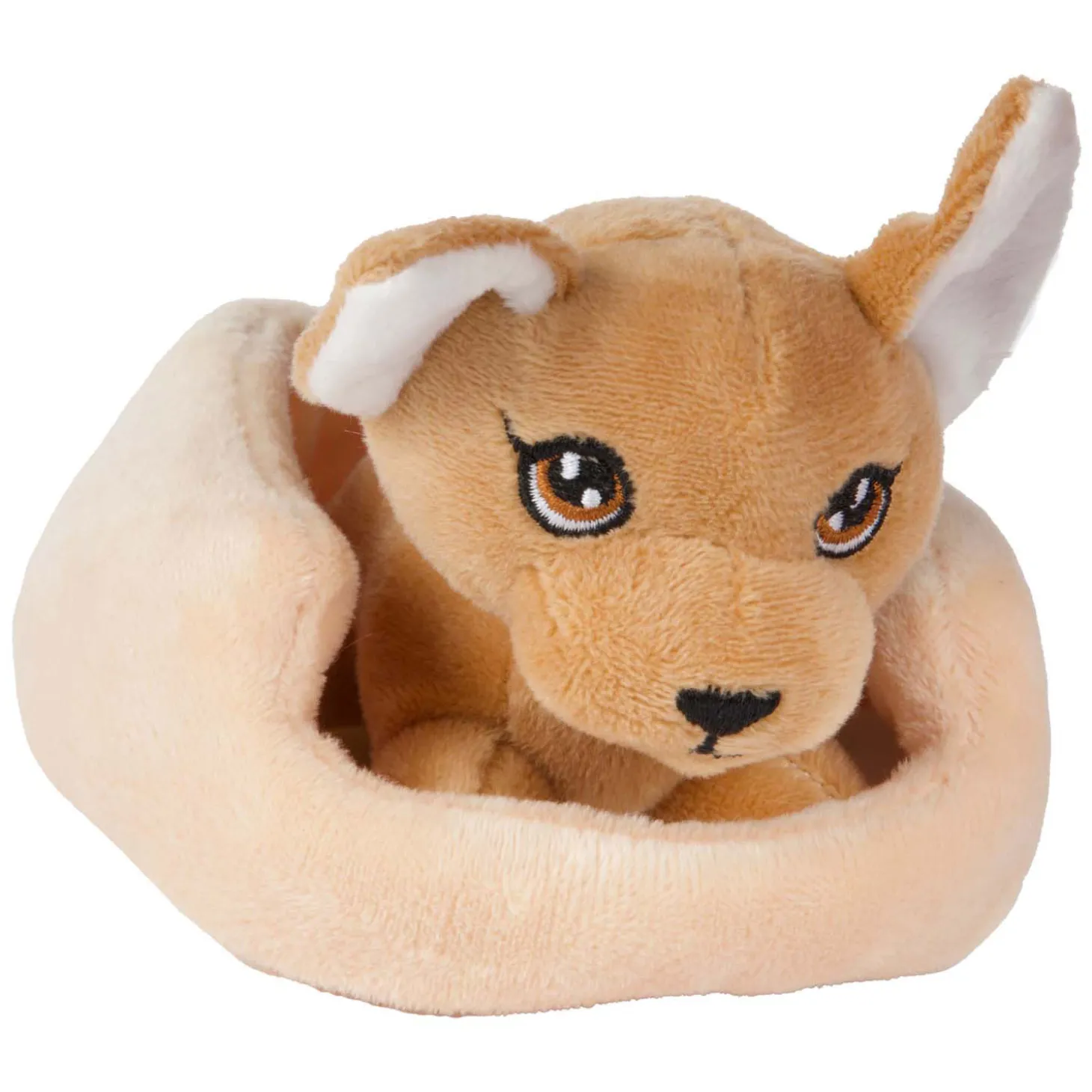 Knuffel Pluche Hond in Mand - 11cm