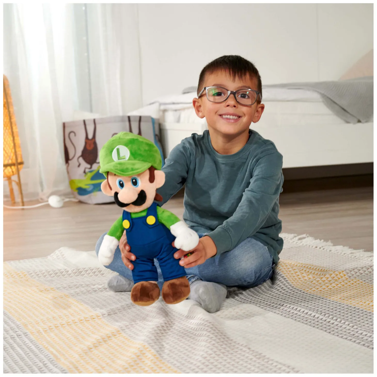 Knuffel Pluche Super Mario Luigi, 30cm