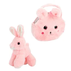 Knuffeldier in Handtas Pluche - Konijn