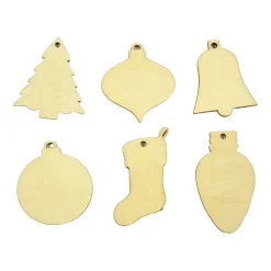 Knutsel Houten Mini Kersthanger (per stuk)