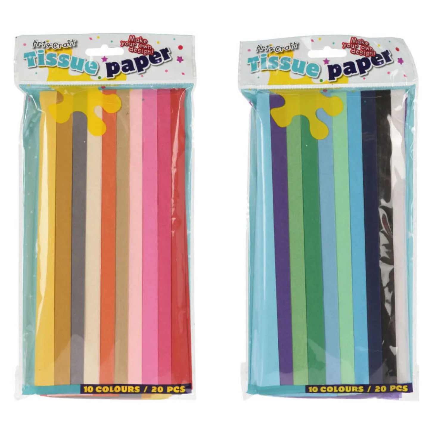 Knutsel Tissuepapier 50x70cm, 20st.