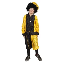 Kostuum Piet Zwart Geel, 4-6 Jaar