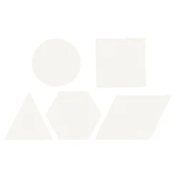 Kruissteken Karton Wit Geometrisch, 20st.