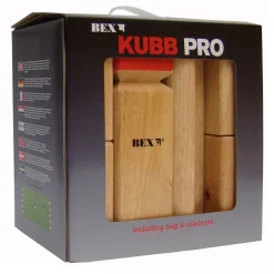 Kubb Pro Rubberhout met Rode Koning