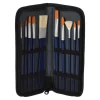 Kwasten Set voor Gouache In Opbergtas. 10st.