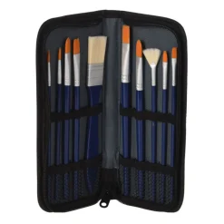 Kwasten Set voor Olieverf in Opbergtas, 10st.