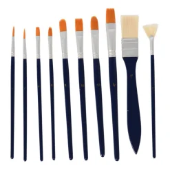 Kwasten Set voor Olieverf in Opbergtas, 10st.
