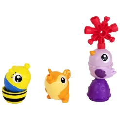 Lalaboom - Set Dieren Bij en Paarse Vogel - 6st.