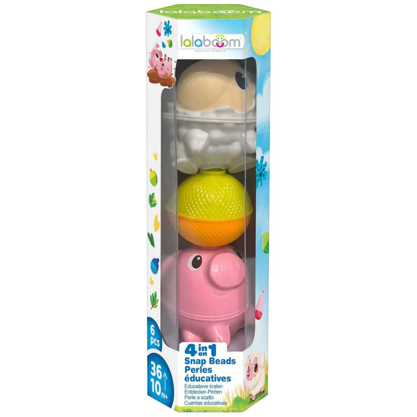 Lalaboom - Set Dieren Schaap en Varken - 6st.