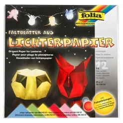 Lantaarnpapier Standaardkleuren 30x30cm , 12 Vellen