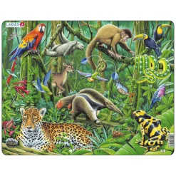 Larsen Legpuzzel Dieren - Zuid Amerikaans Regenwoud, 70st.