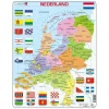 Larsen Legpuzzel Kaart Nederland met Provincies en Vlaggen, 48st.