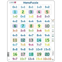Larsen Memopuzzel - Optellen met Cijfers van 0-20, 40st.