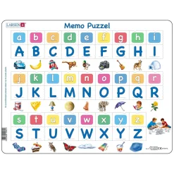 Larsen Memopuzzel Leren Lezen  - Het Alfabet met Afbeeldingen, 52st.