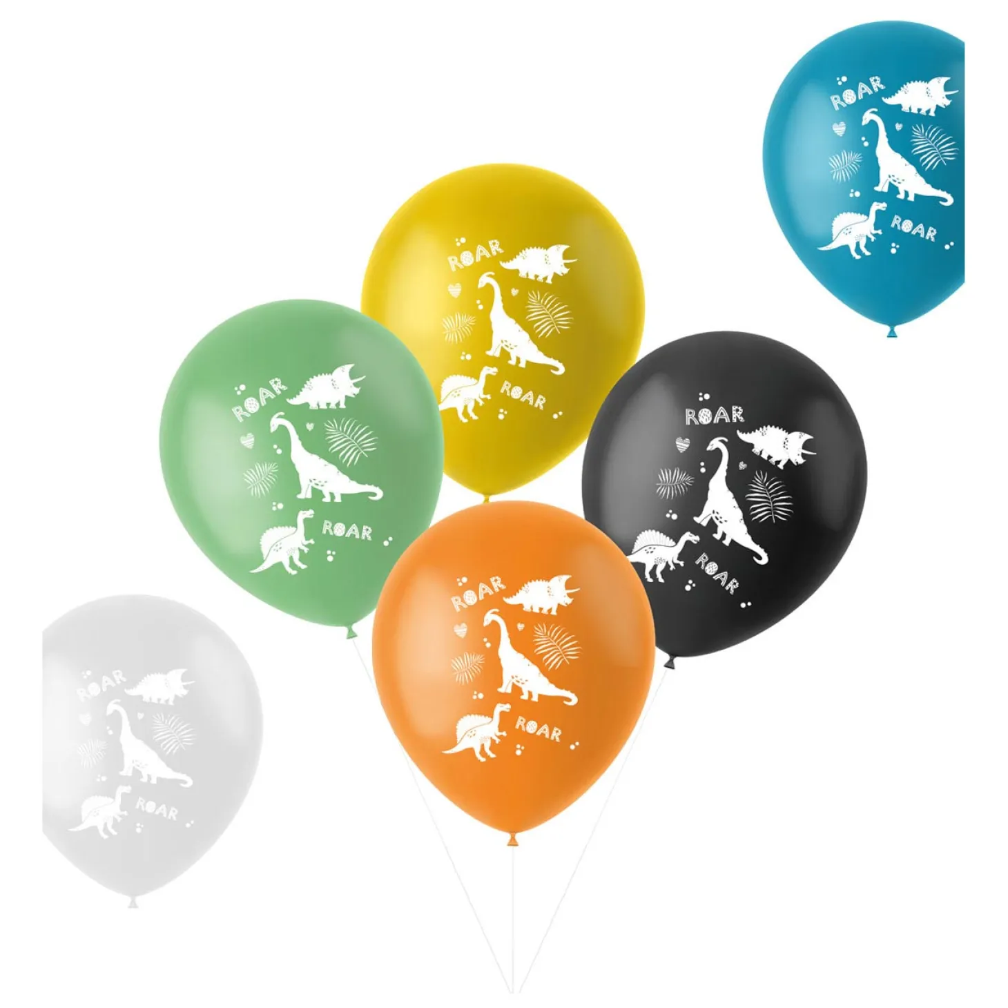 Latex Ballonnen Dinosaurus 33 cm, 6st.