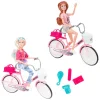 Lauren Modepop op Fiets met Accessoires