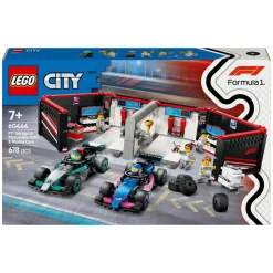LEGO City 60444 F1 Garage met Mercedes-Amg En Alpine Auto's
