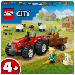 LEGO City 60461 Rode Tractor Met Aanhanger En Schapen