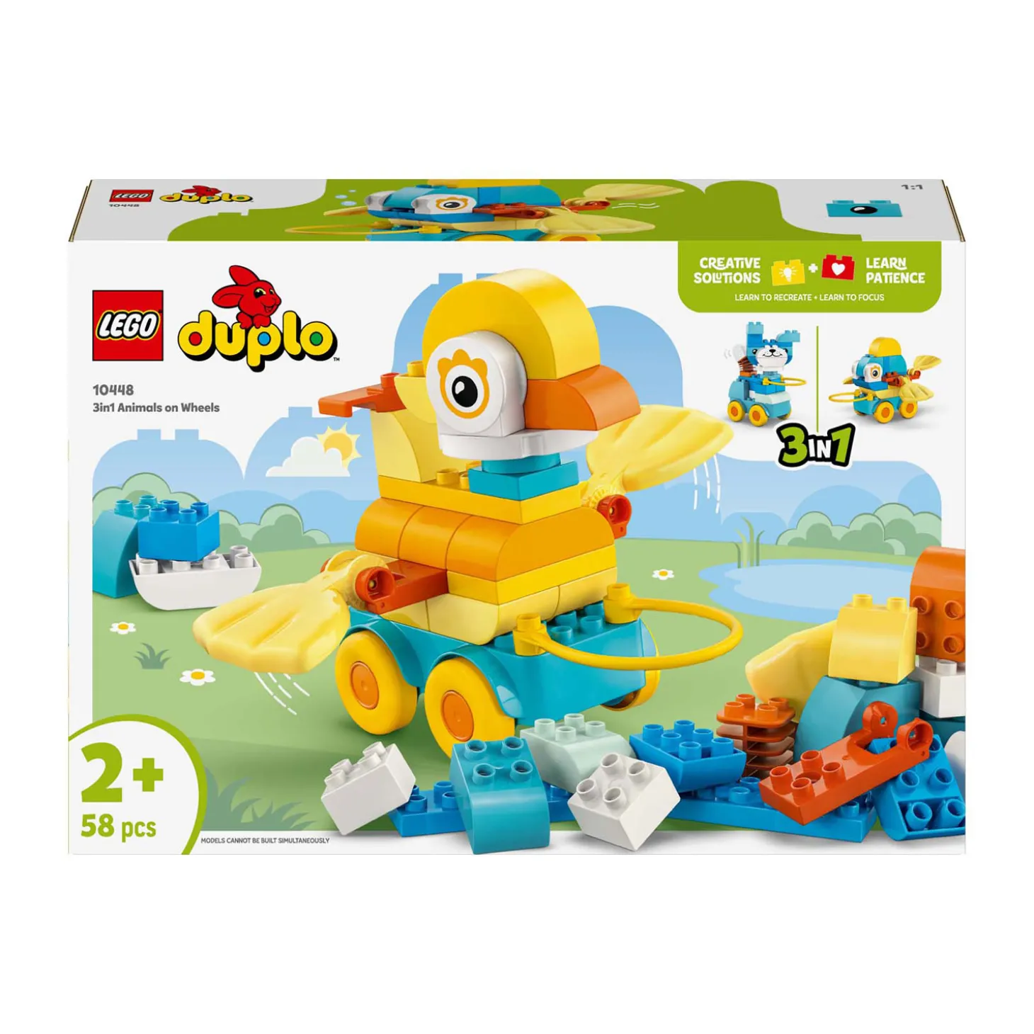 LEGO DUPLO 10448 3-in-1 Dieren op Wielen Peuterspeelgoed