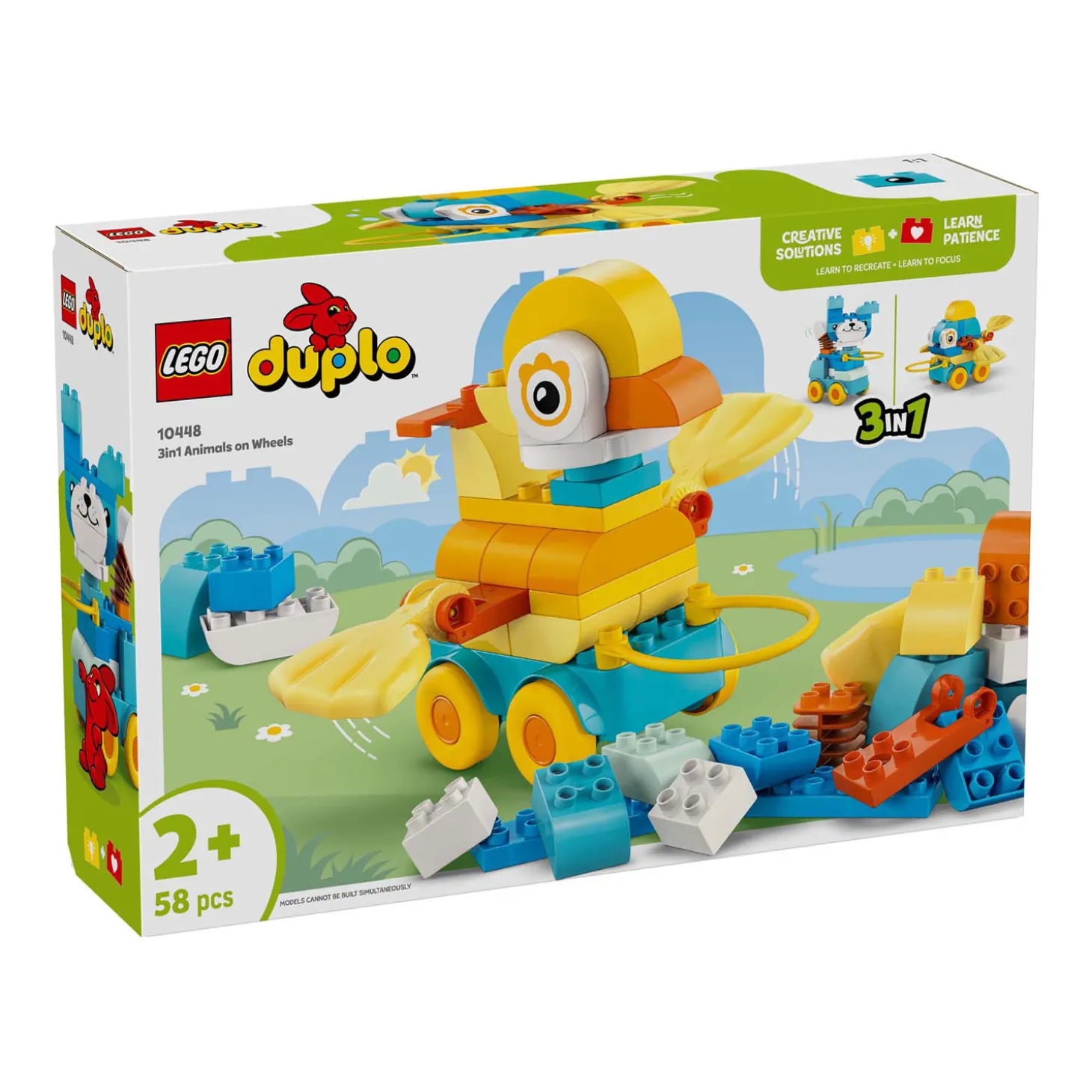 LEGO DUPLO 10448 3-in-1 Dieren op Wielen Peuterspeelgoed