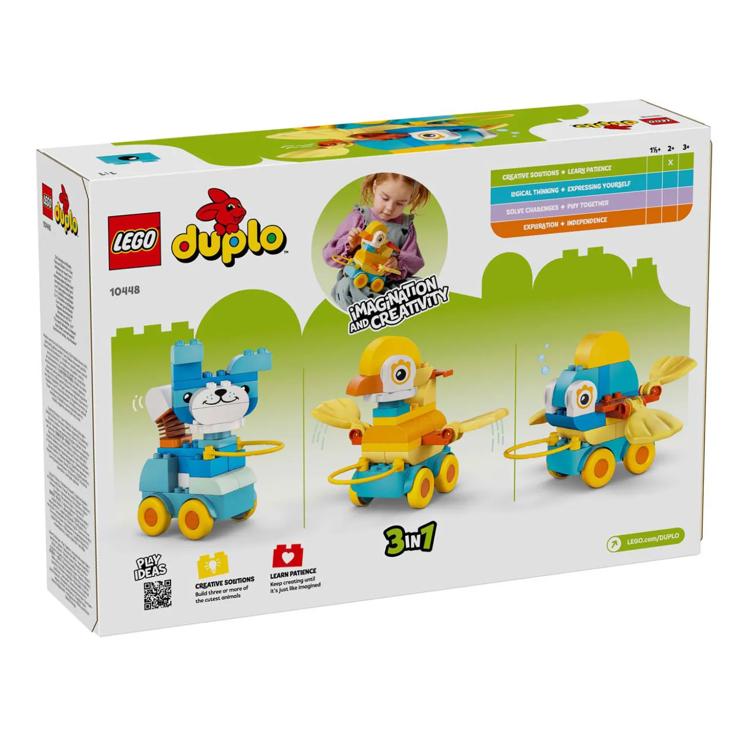 LEGO DUPLO 10448 3-in-1 Dieren op Wielen Peuterspeelgoed