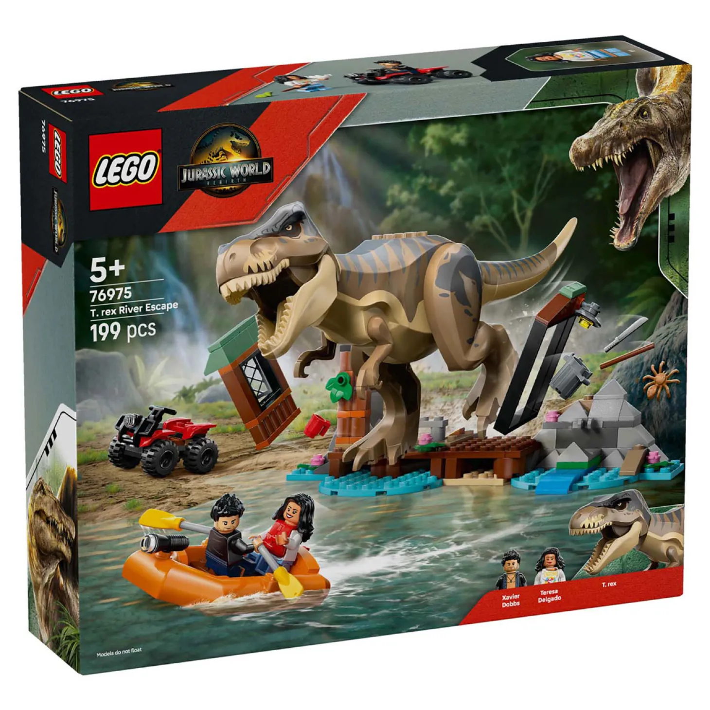 LEGO Jurassic World 76975 T. rex Rivierontsnapping