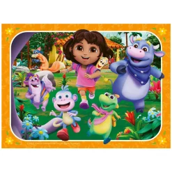 Legpuzzel Dora the Explorer Kom bij het Avontuur! - 4 Puzzels
