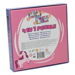 Legpuzzel 4in1  Eenhoorn, 12st.